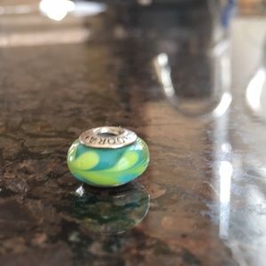 Pandora captivating green Murano charm